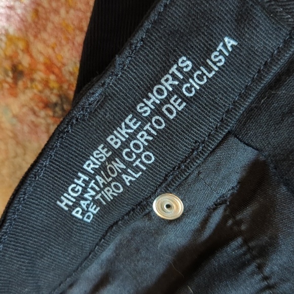 Wild fable high rise bike shorts denim black distressed Size 16 Bermuda - Picture 7 of 10